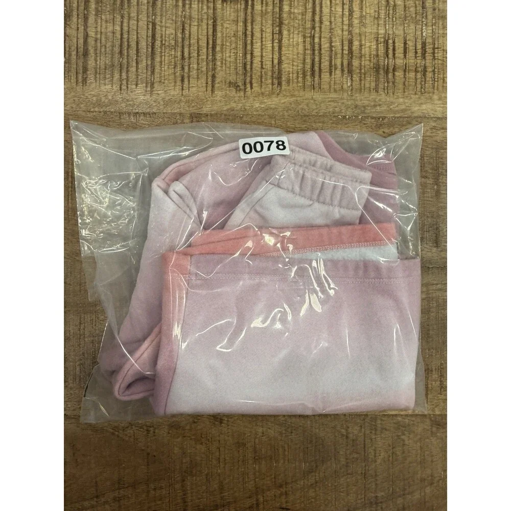 Nike Girls Sweatshirt Crop Pink Ombré‎ Size 6/7 MultiColor Swoosh Logo Youth